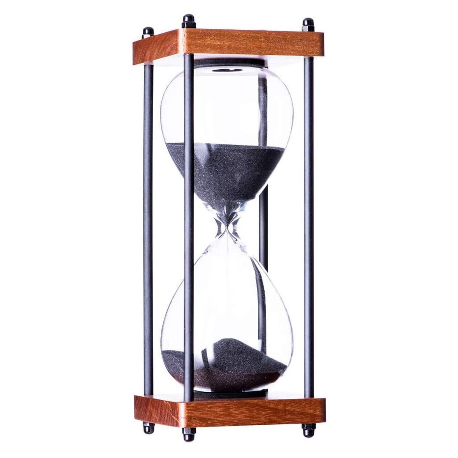 Large Hourglass Timer 30 Minute, Decorative Wooden Sandglass, Black 30 min gallery