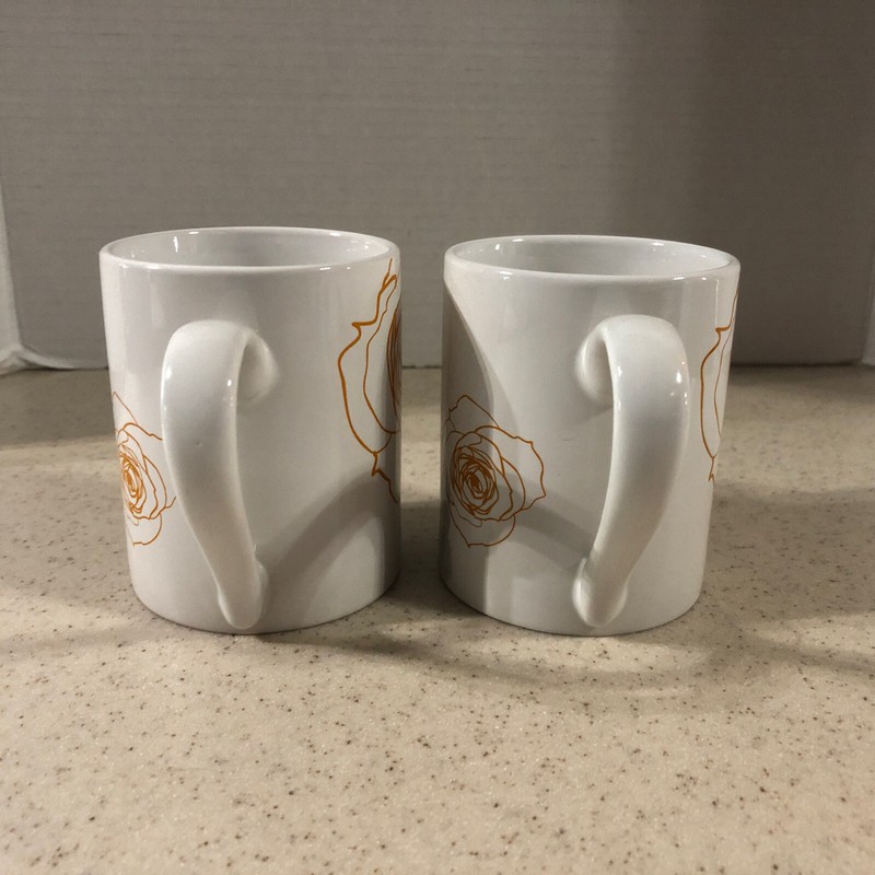 CORELLE COORDINATES " SOLEIL ROSE " STONEWARE COFFEE MUG'S SET OF 2 gallery