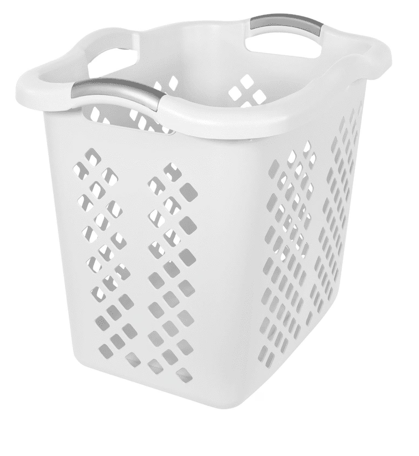 Home Logic 2 Bushel Lamper Plastic Laundry Basket with Silver Handles gallery