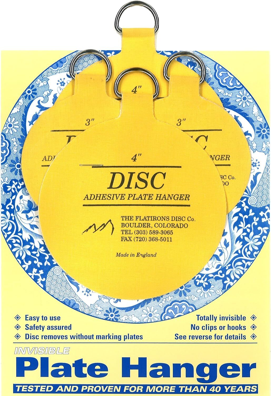 Flatirons Disc Adhesive Plate Hanger Set (2-3 Inch and 2-4 Inch Hangers) gallery