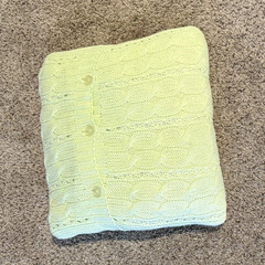 Dakota Home-Knits Green Cable Knit Throw Blanket Rectangle