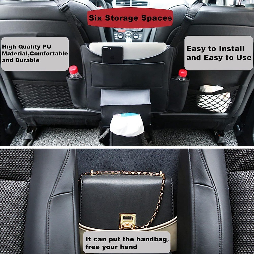 Car Storage Between Seats with Cup Holder Car Tissue Holder Multipurpose2734 gallery