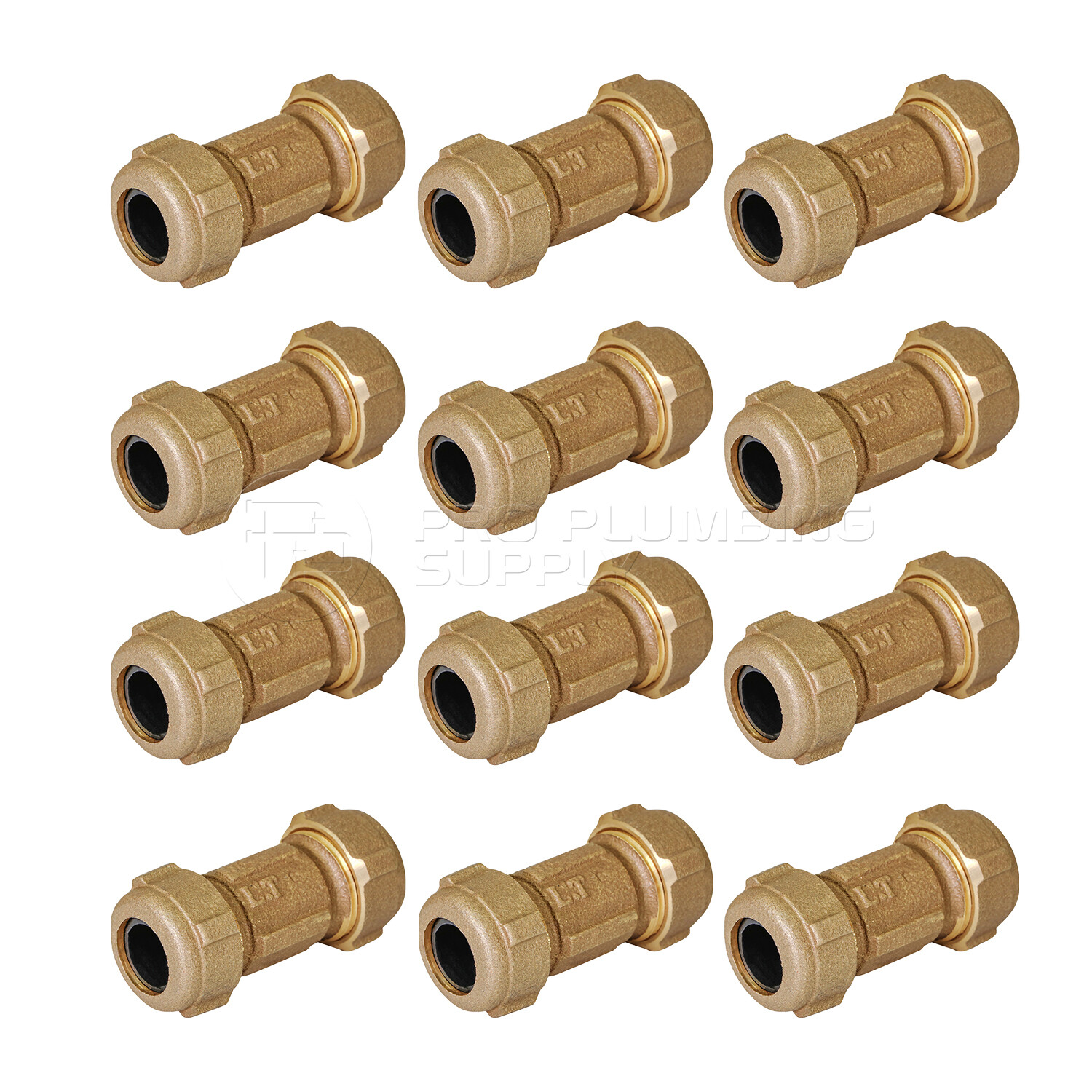 Midline Valve Compression Coupling Fitting, with Packing Nut, Brass, 3 in. Long gallery