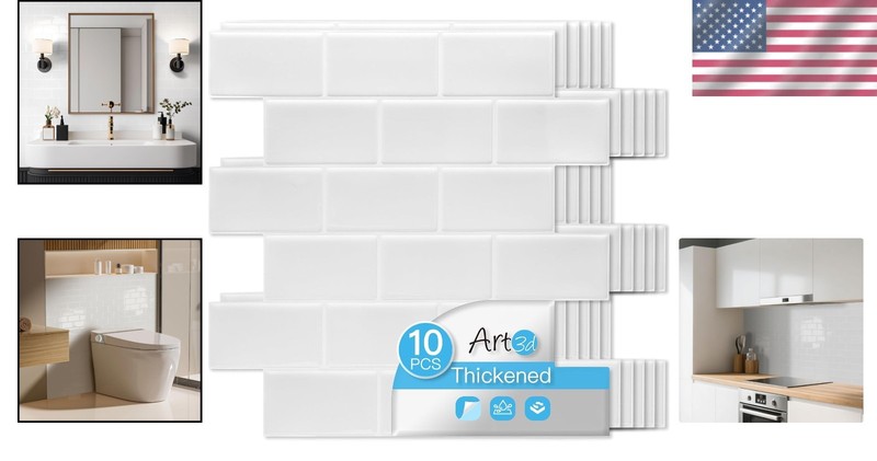 Durable White Washed Kitchen & Bathroom Tile gallery