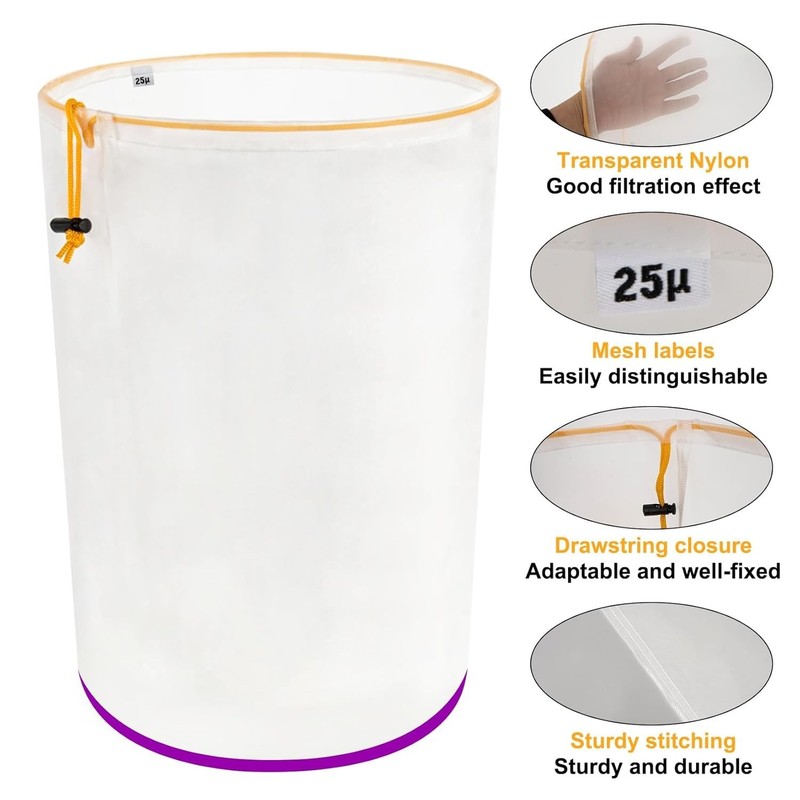 Color-Coded 5 Gallon Filter Bag - Durable Nylon for Hydroponics and Straining gallery
