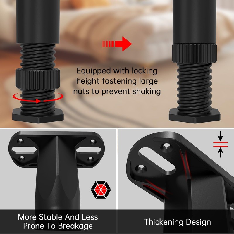 4PCS Adjustable Bed Frame Support Legs ( (8.3"-14.5" ), Frame Center Slats Heavy gallery