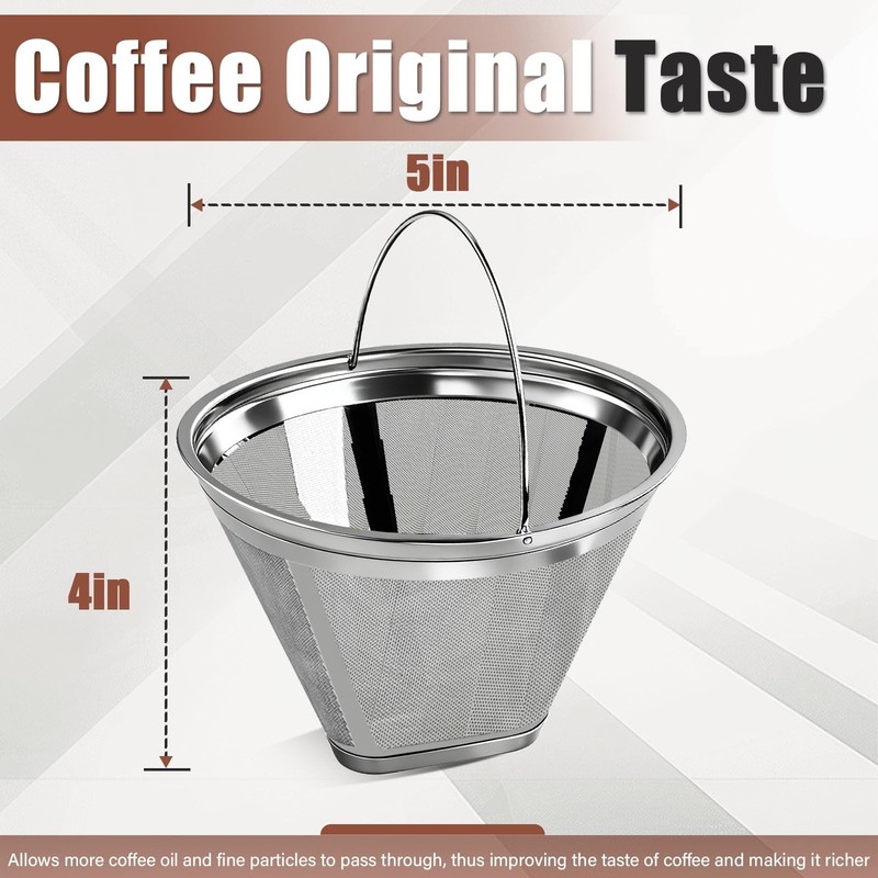 #4 Coffee Filter Reusable Stainless Steel Compatible Technivorm Moccamaster gallery