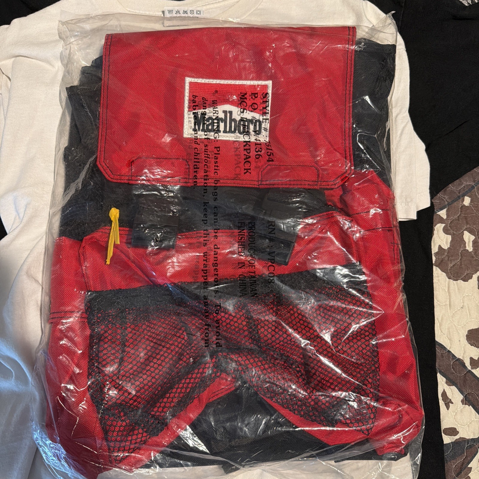 Vintage Marlboro  Red Backpack In Bag