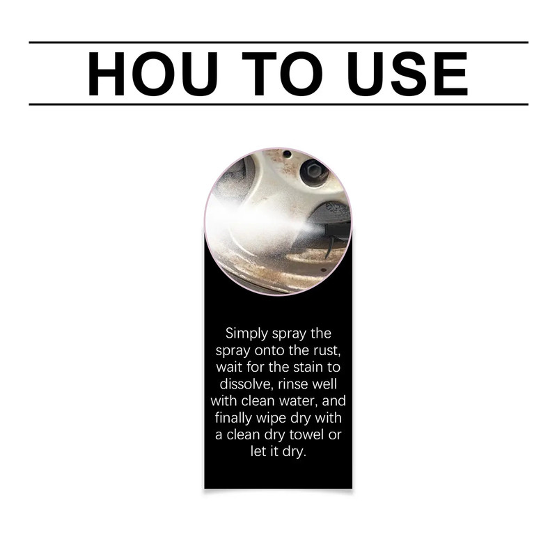 Automotive Rust Remover Spray 120ML – Fast-Acting Iron & Rust Cleaner for Wheels gallery