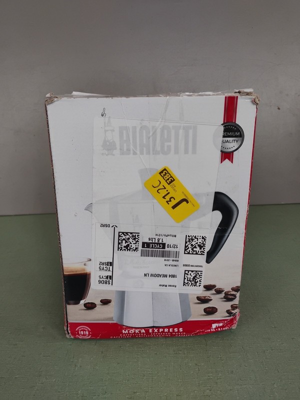 Moka Express Export Espresso Maker 6-Cup 270ml 9.1oz Silver Damaged Box gallery