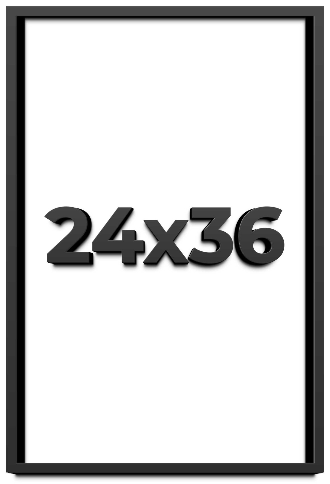 24x36 Shadow Box Frame Black | 1 inches Deep Real Wood Contemporary Shadowbox Di gallery