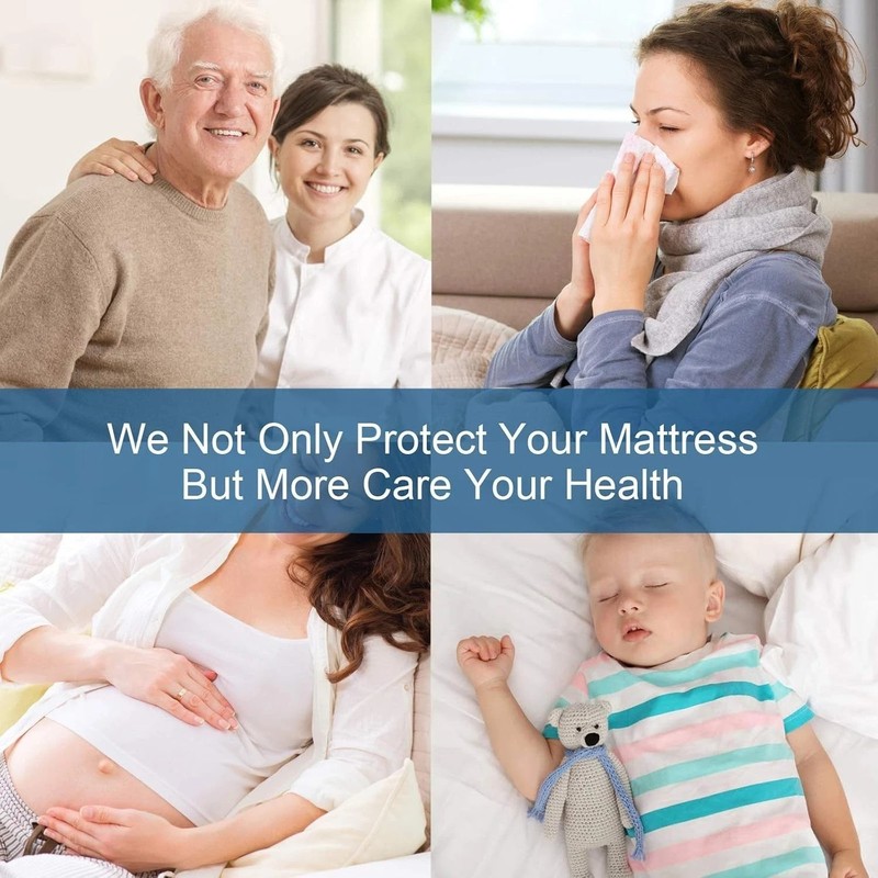Split Top King Mattress Protector Pad Waterproof Quilted, 34" Top Split from ... gallery