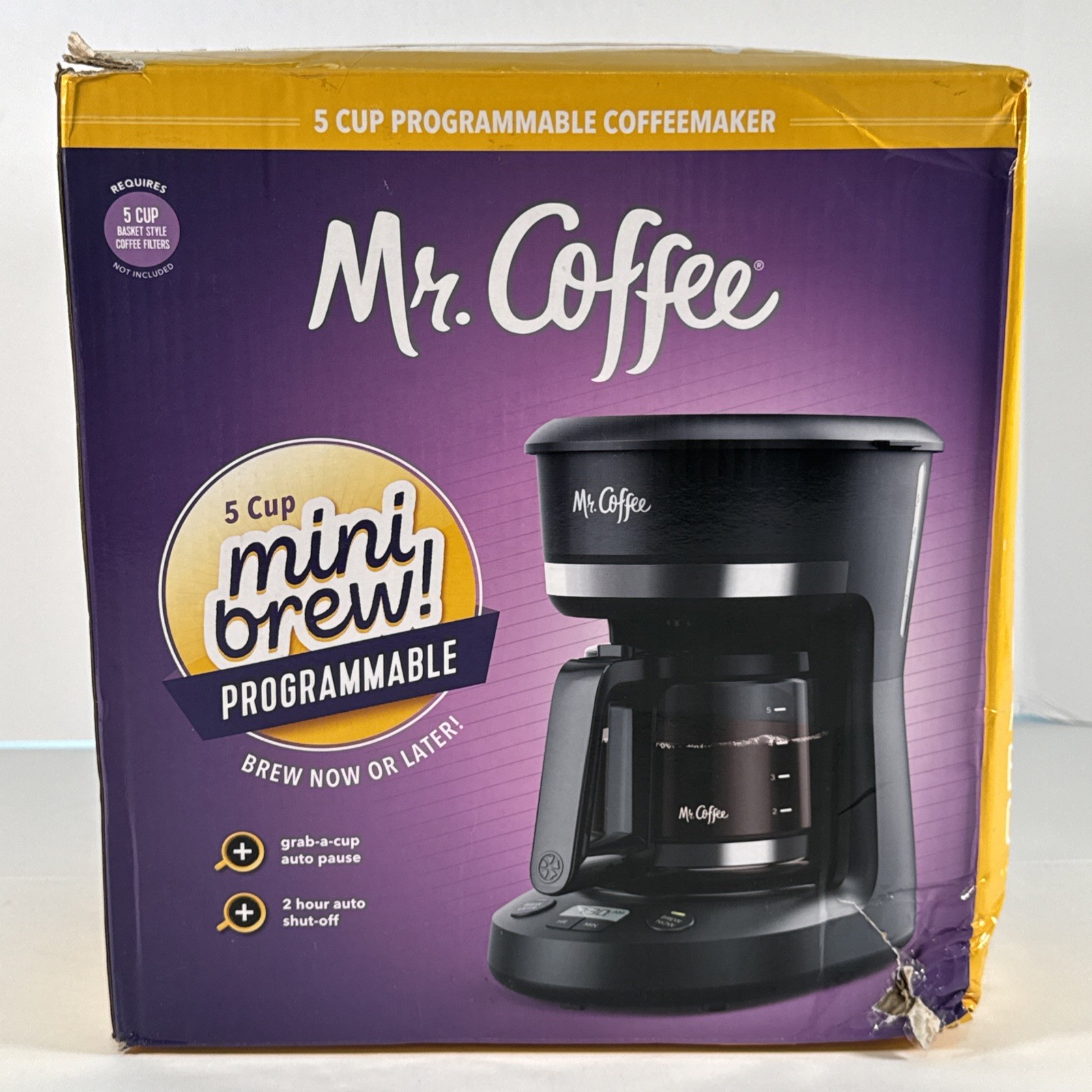 Mr. Coffee 5-Cup Programmable Coffee Maker Black: Drip Coffee Machine, Electric gallery