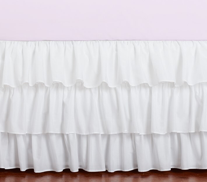 Super Soft Cotton 16" drop Ruffle Bed Skirt Dust Ruffle:Twin Size-White