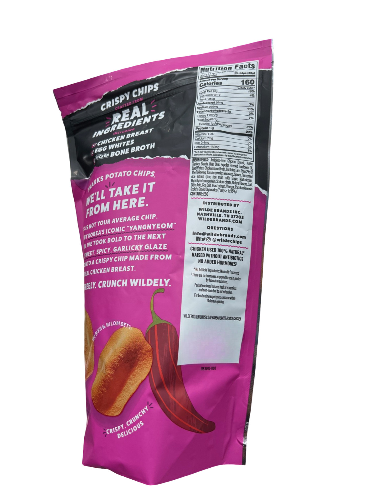 Wilde Protein Chips Korean Sweet & Spicy Flavor, 8.5 oz – 10g Protein Snack gallery