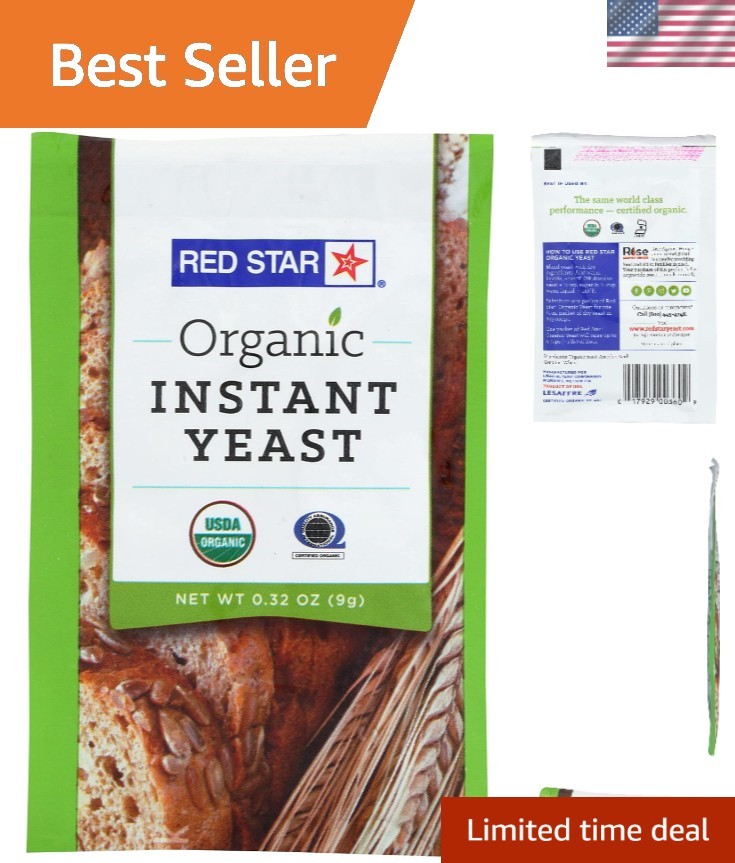 0.32 oz Organic Instant Yeast - Non-GMO, & Allergen-Free Baking Power gallery