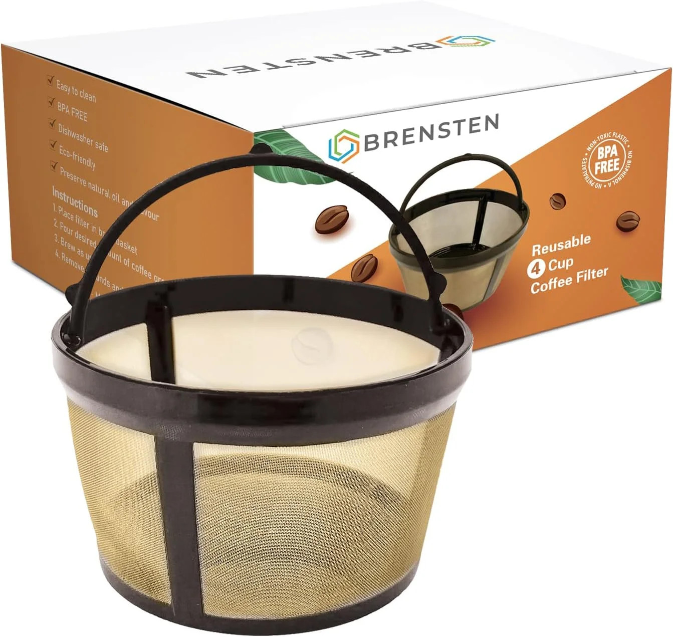4-6 Cup Reusable Filter Basket With Closed Bottom Fits MrCoffee Coffee Maker and gallery