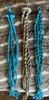 3 VTG Handmade Macrame Plant Hangers 2-30" Turquoise, 1-36" Natural, PHOTOS gallery