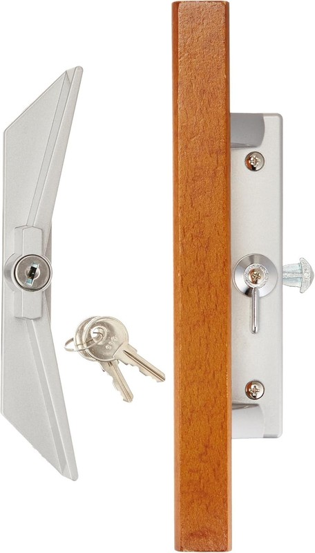 WRIGHT VK1104 Keyed Surface Mount Patio Door Handle Latch Aluminum Finish NEW gallery