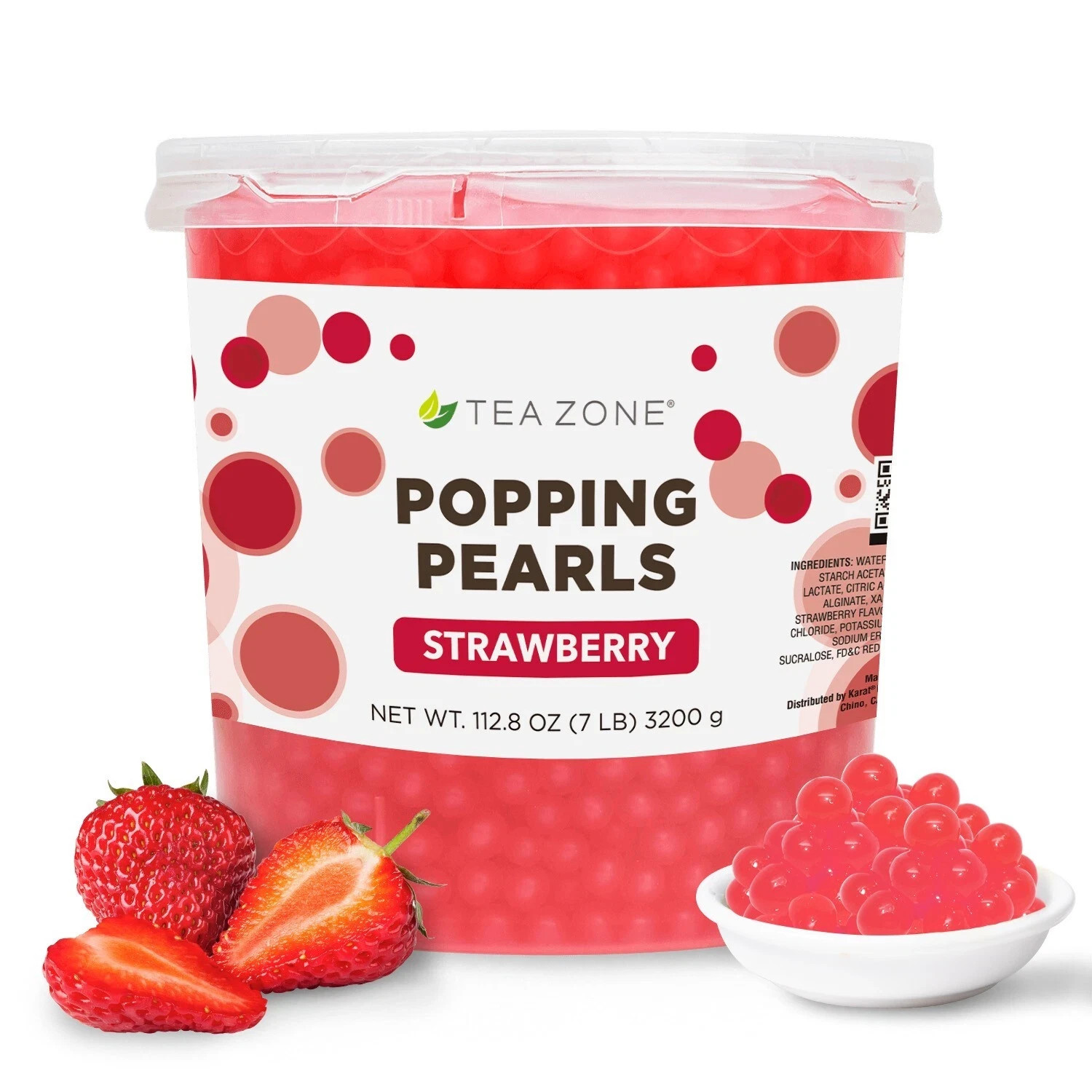Tea Zone Strawberry Popping Pearls/Popping Boba(7lbs) for Boba Tea gallery