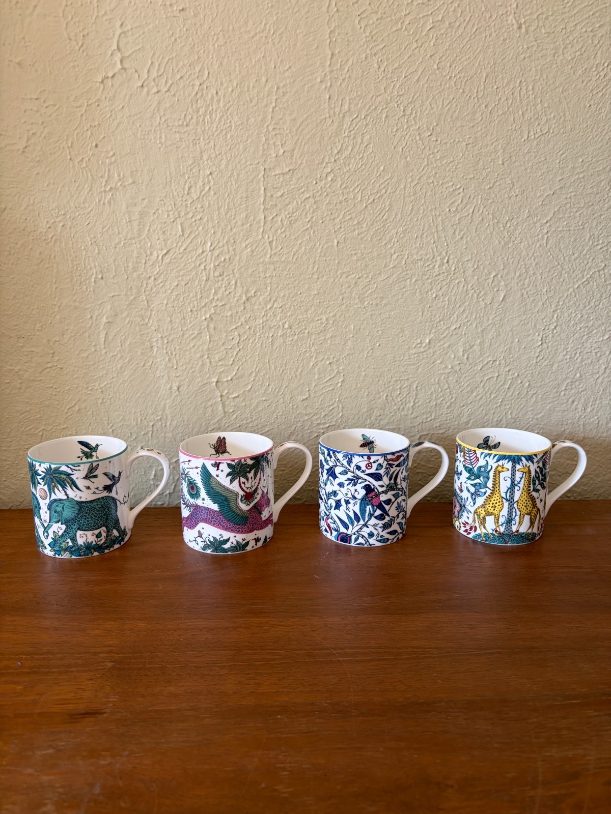 Emma J. Shipley Explorer 4 Mug Set - made of Fine Bone China - Animal/Nature gallery