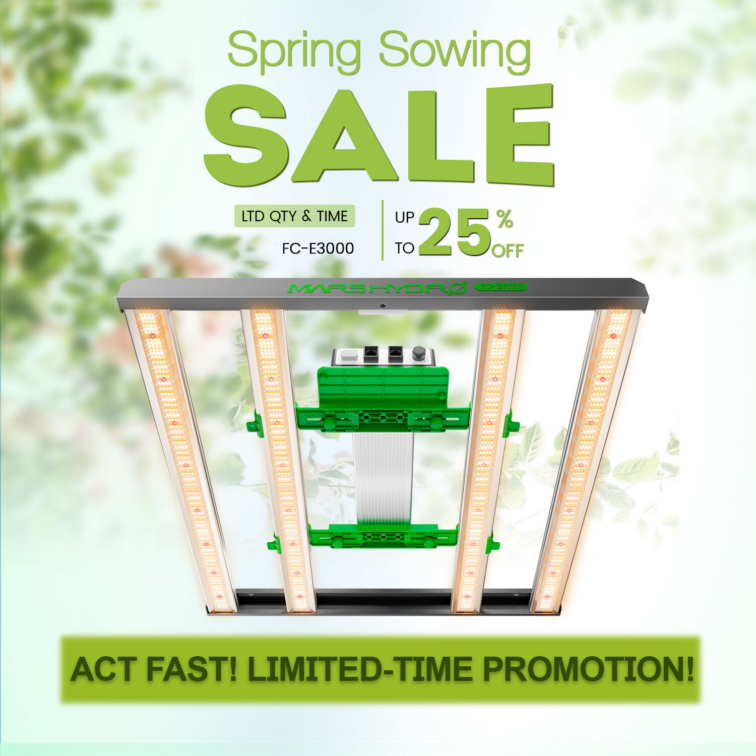 MARS HYDRO FC-E3000 300W LED Grow Light Bars 3X3ft for Indoor Plant Flower Veg gallery