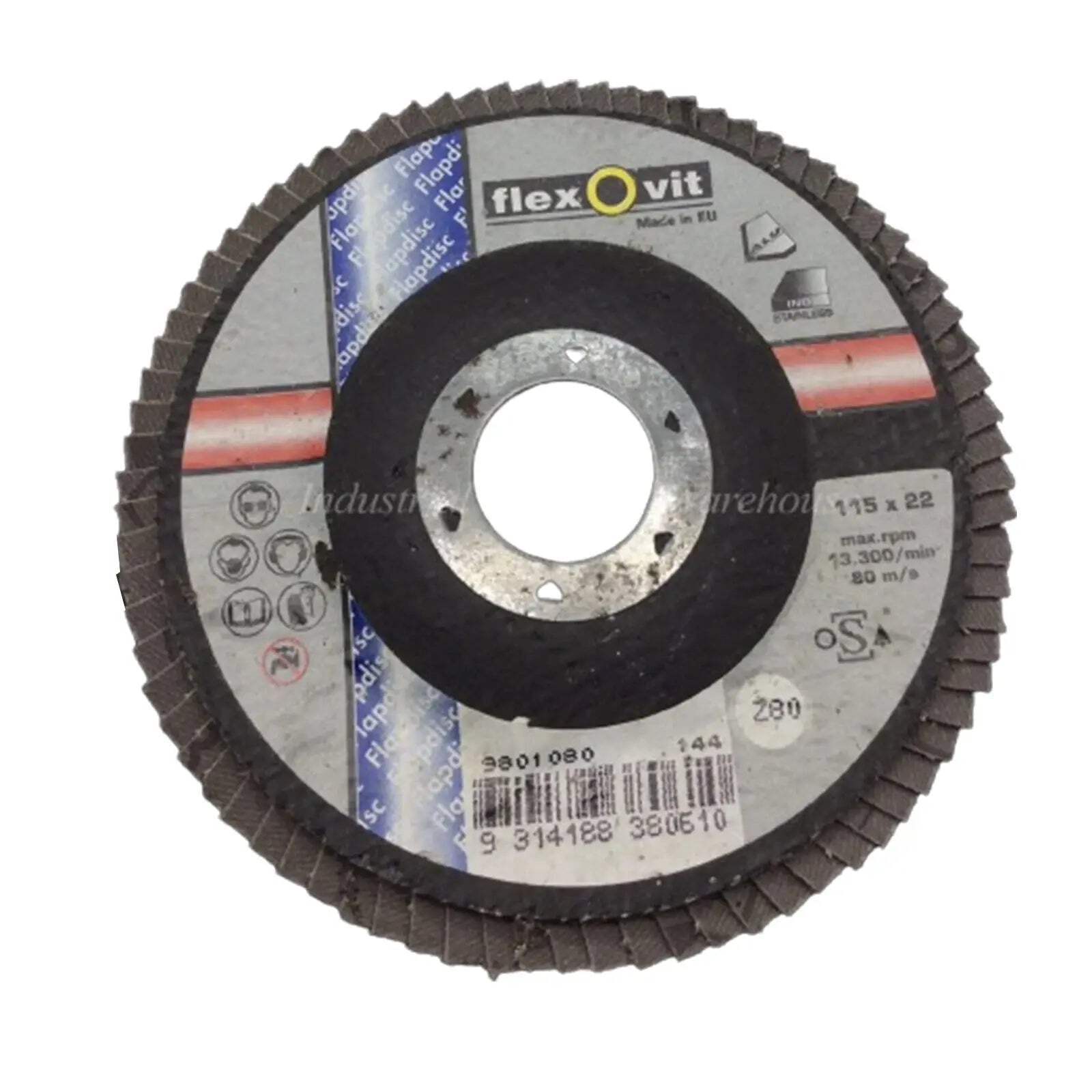 FlexOvit Megaline Flap Disc 115x22.23mm 80m/s Z80 9801080 gallery