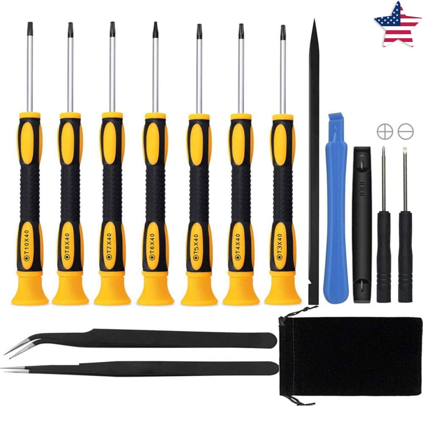 15 in 1 Torx Screwdriver Set with T3 T4 T5 T6 T8 T10 Security Torx Screwdriver a gallery