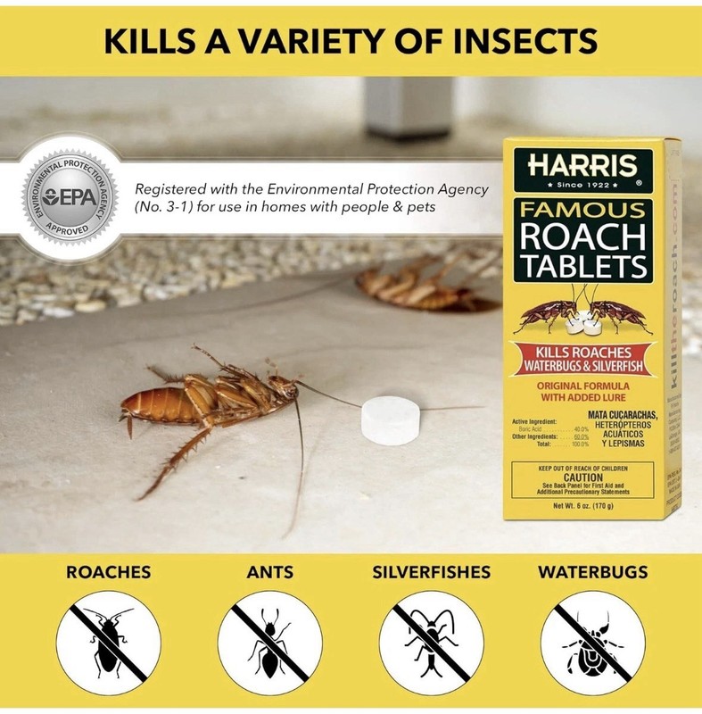 Harris Roach Tablets, Boric Acid Roach and Insects Killer with Lure, Alternative gallery