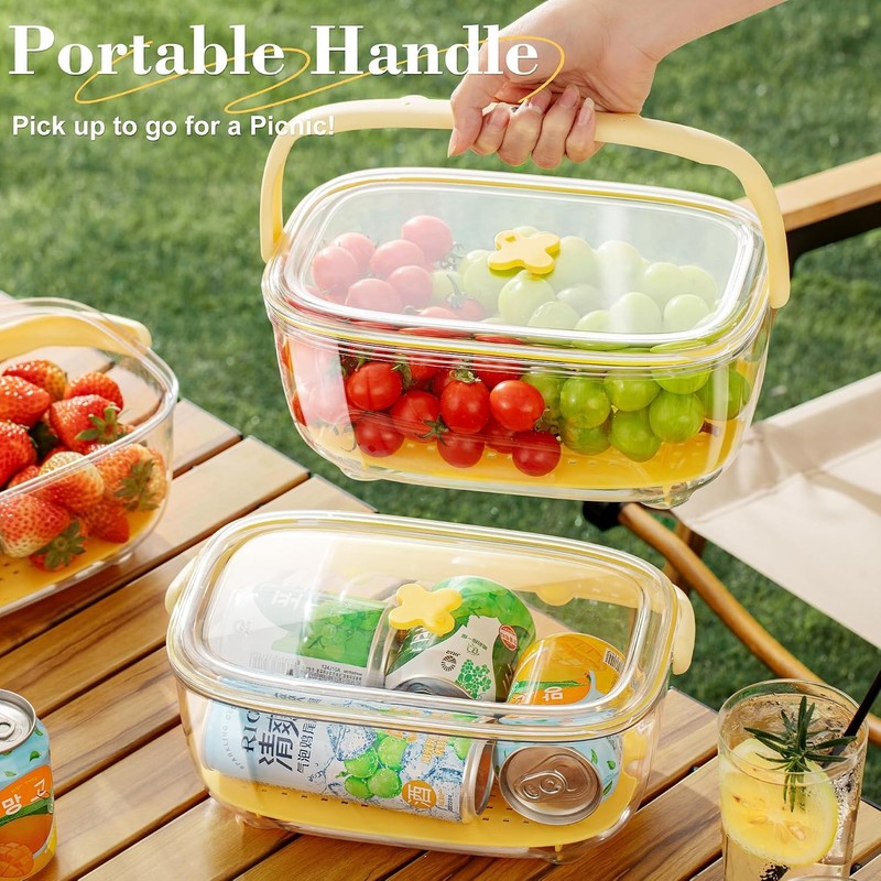 Fruit and Vegetable Storage Container with ice Pack, Fruit Vegetable Fresh Box gallery
