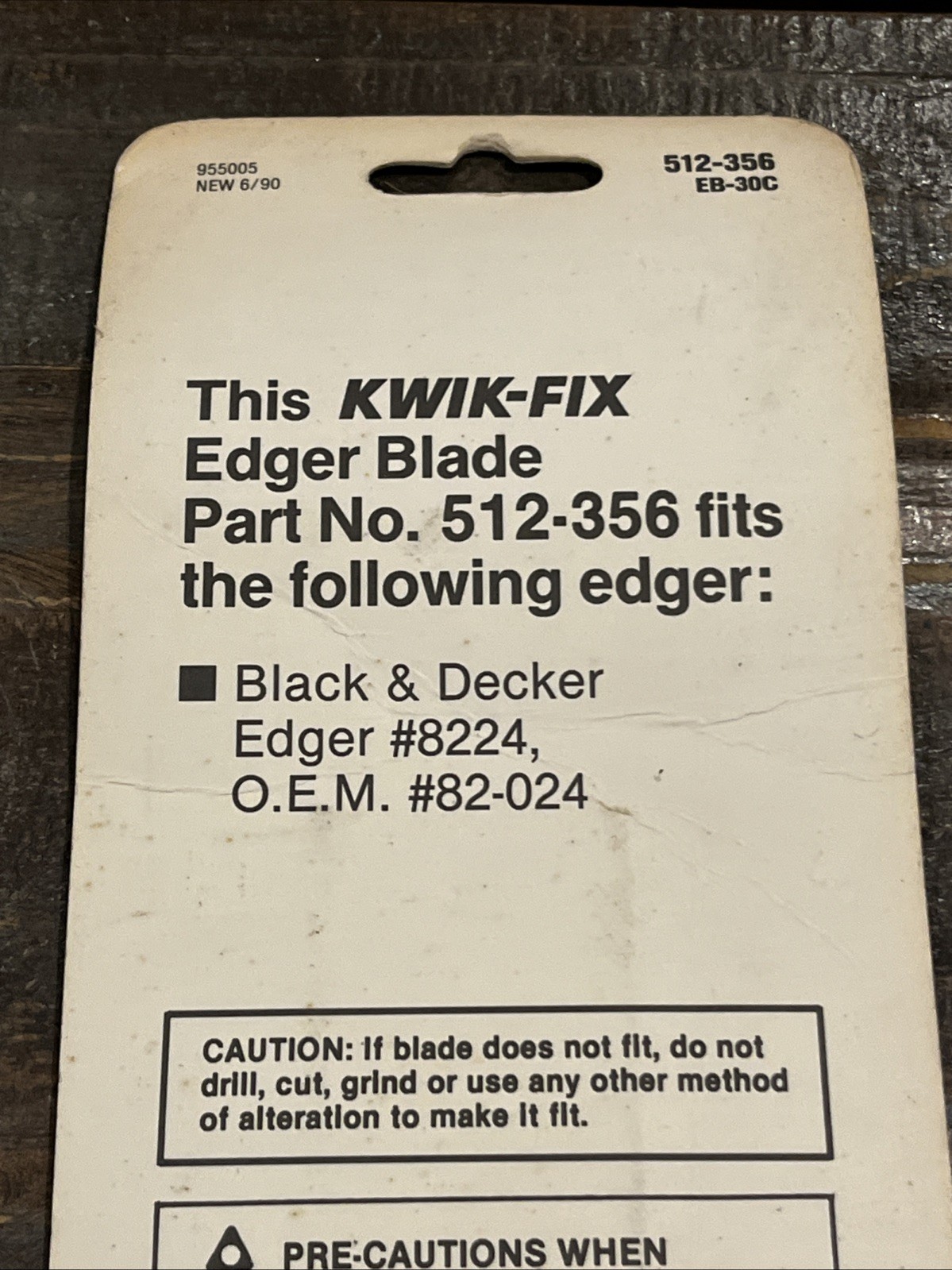 Edger Blade 7 5/8 Inches Long Kwik-fix 512-356. Fits 8224 And 82-024 gallery