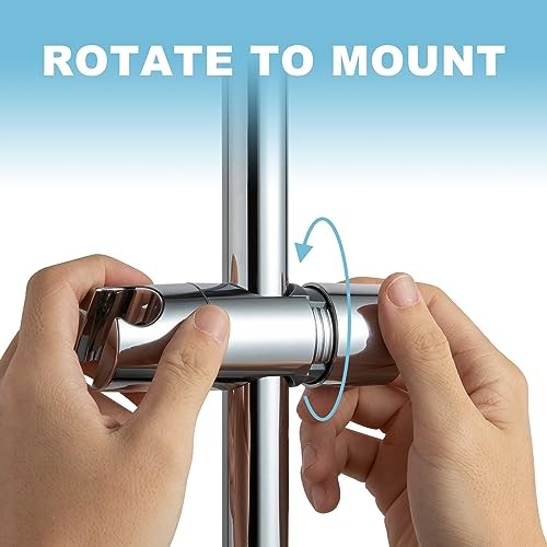 Shower Head Holder, Adjustable 0.75-1.00 in(19-25 mm) Diameter Hand Chrome gallery