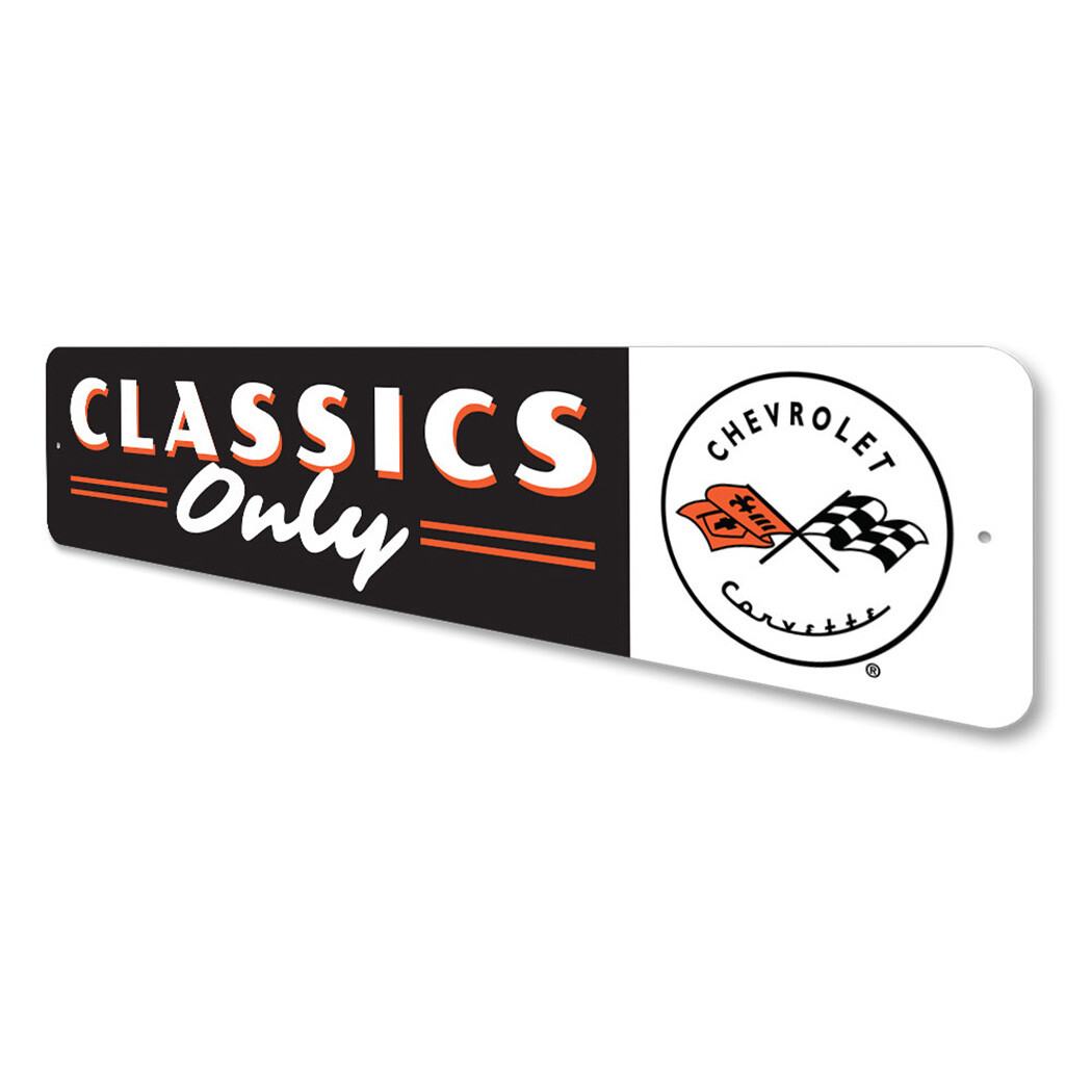 Classics Only Chevy Corvette Metal Sign Chevrolet Automotive Car Man Cave Sports gallery