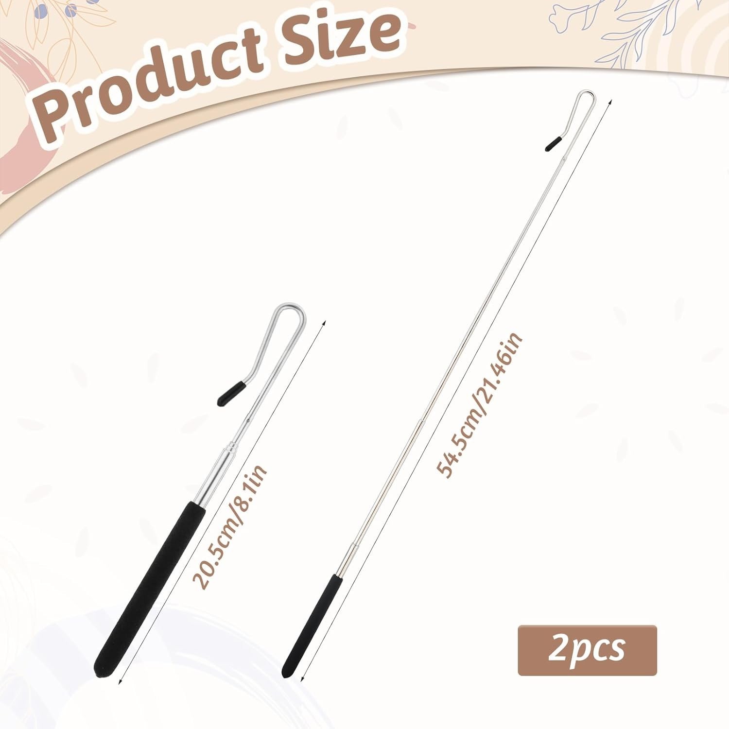 2 Pack 8-21 Inch Puppet Handles Arm Control Rod Extendable Hand Puppet Stick Adj gallery