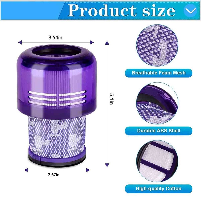 Filters Replacement for Dyson V11 Cordless Vacuum,V15 Detect, Part # 970013-02 gallery