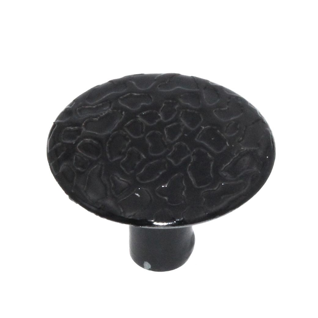 Ultra Colonial 1 1/8 Inch Hammered Cabinet Knob Black 41536 gallery