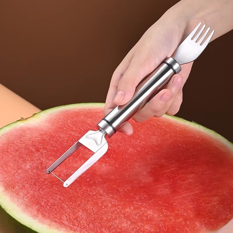 Stainless Steel Watermelon Cutting Tool Functional Watermelon Fork Slicer gallery