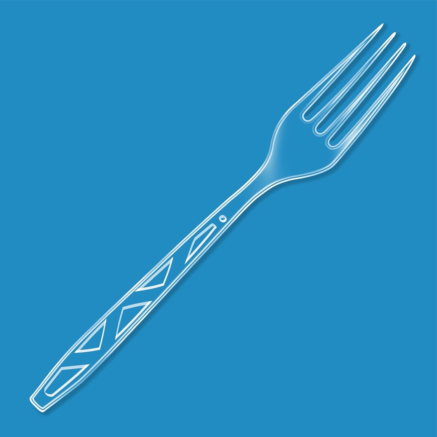 Basics Disposable Clear Plastic Forks, Premium Quality, 100 Count, Large Pack gallery