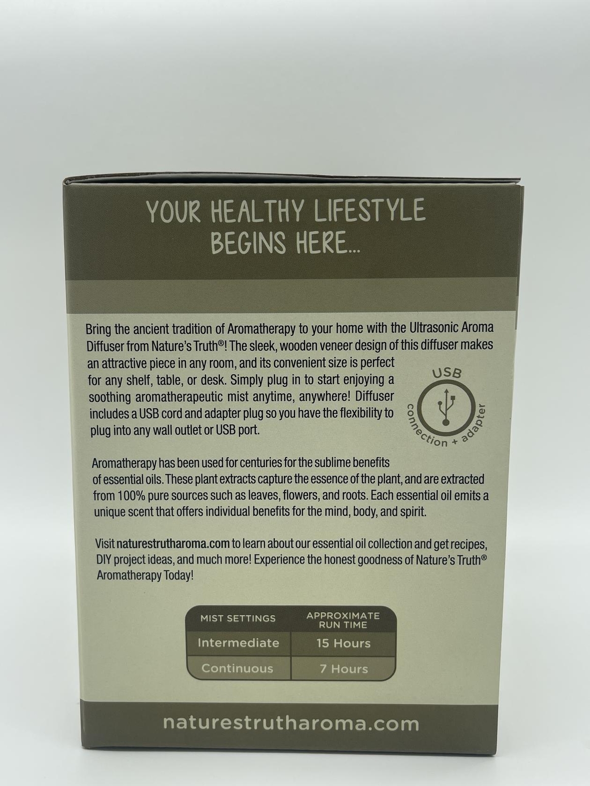 Nature's Truth Aromatherapy Ultra Sonic Aroma Diffuser gallery