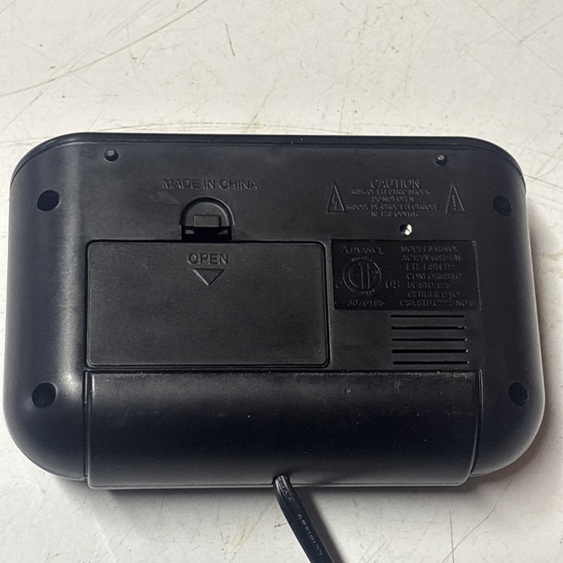 Advance Model 3143 Digital Alarm Clock Black with Green Display Battery Backup gallery