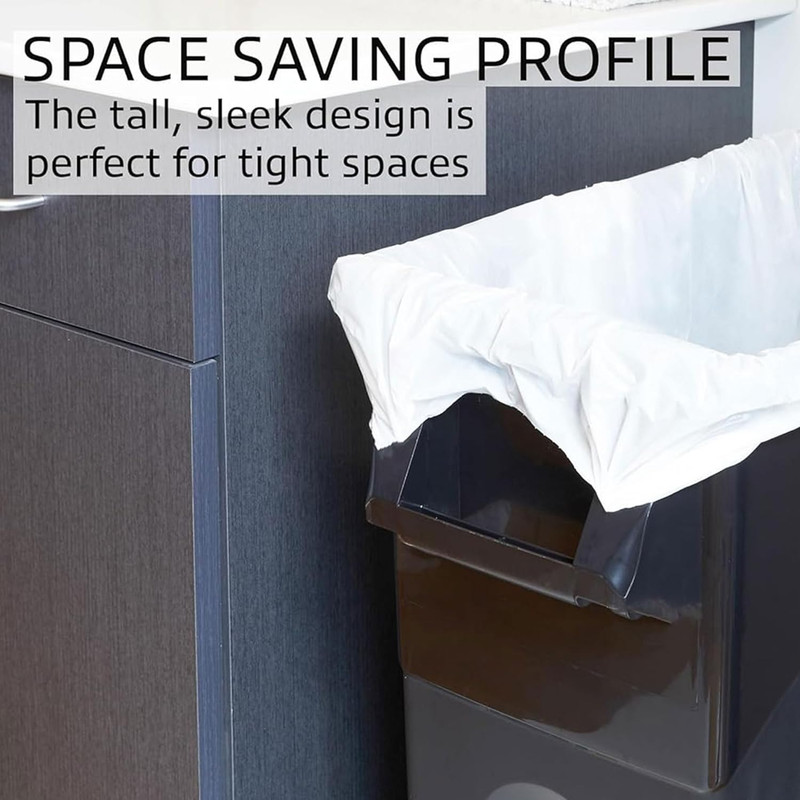 United Solutions Highboy Waste Container, 23 Gallon, Space Saving Slim Profile a gallery