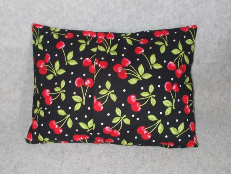Handmade Black Polka Dot Cherries Small 9x12 Travel Decorative Pillowcase Cover gallery
