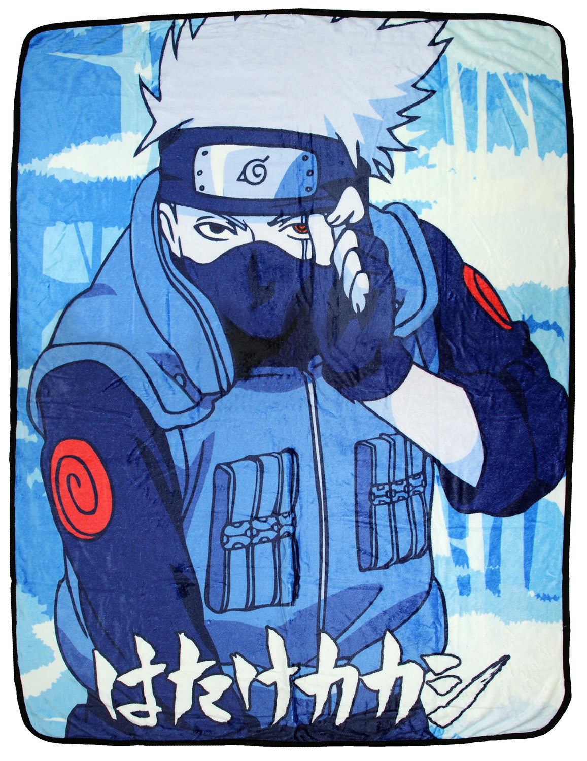 Naruto Shippuden Kakashi Hatake Japanese Script Super Plush Fleece Throw Blanket gallery