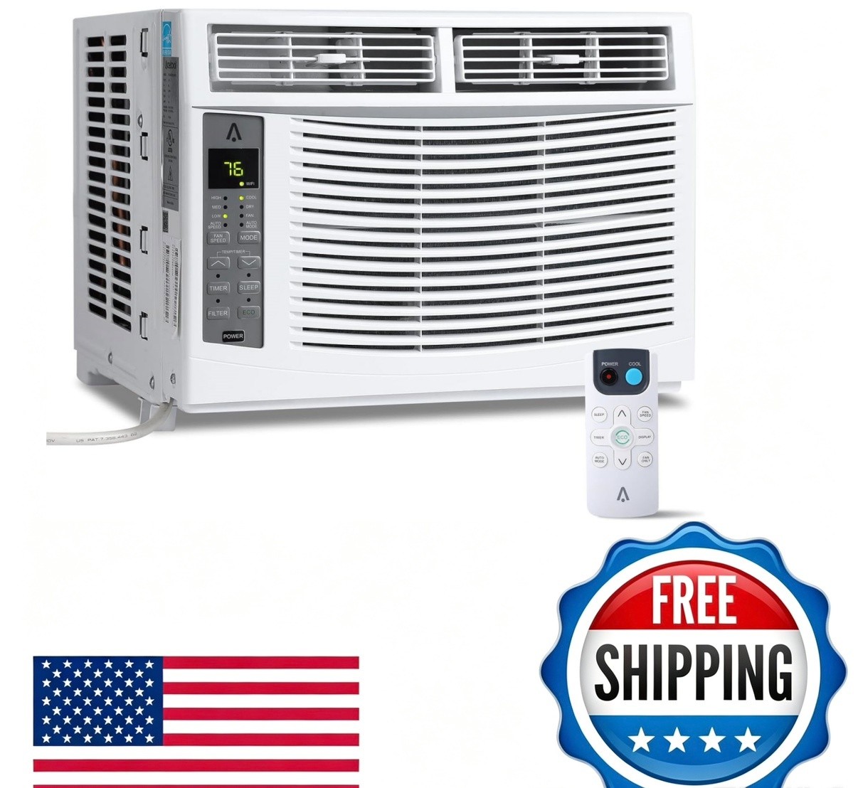 Window AC Unit, Quiet 50dB, Efficient Cooling, Remote Control, No WiFi 6000 BTU gallery