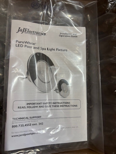 Hayward J&J Electronics PURE WHITE LED Pool & Spa Light Fixture 21101 LPL-S1W gallery
