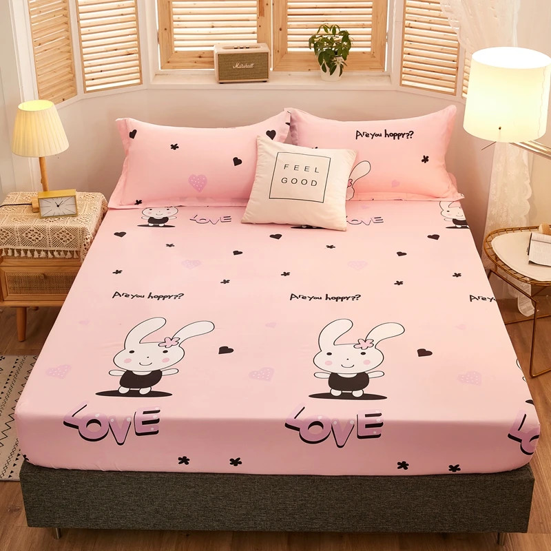 1Pc Fitted Sheet With Elastic Cartoon Style Cute Dinosaur Print Mattress Cover gallery