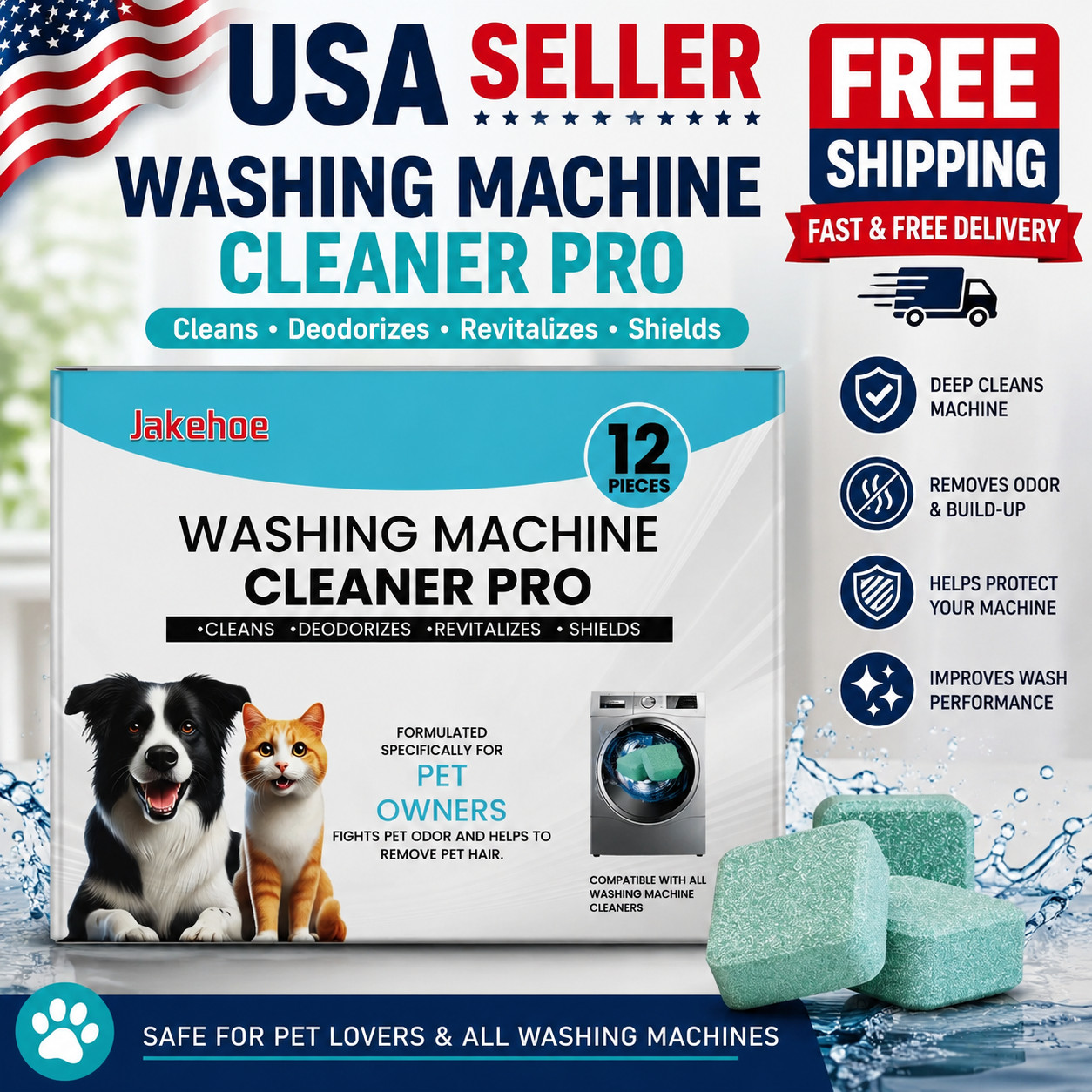 Uproot Clean Washing Machine Cleaner Tablets - 12 Pack gallery