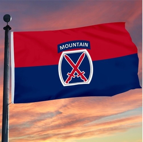 10th Mountain Division Flag 3x5 ft United States US Army Climb to Glory Tenth gallery