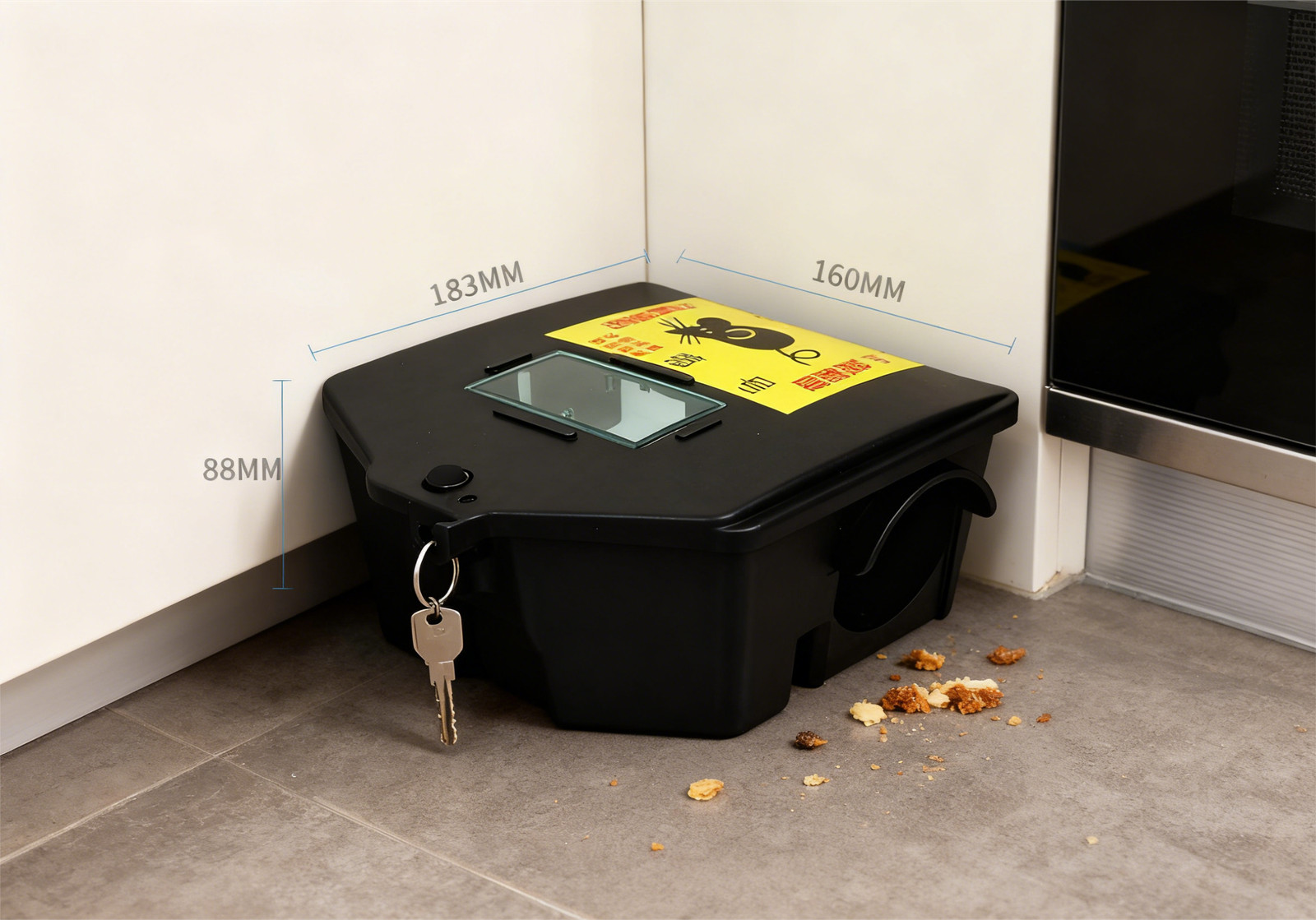 4 Pack Mouse Rat Bait Boxes w/ Lock Key Winter Pest Control for Home Garage Barn gallery