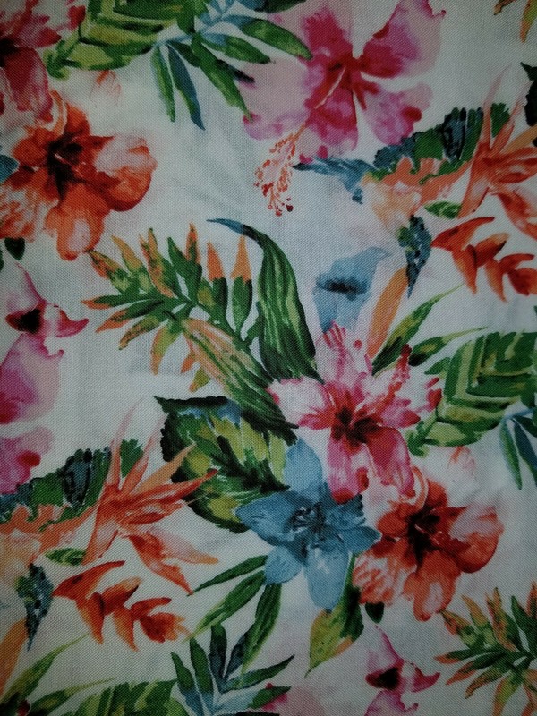 LINED WINDOW VALANCE 42X12 HIBISCUS FLOWER TROPICAL VACATION HAWAII FLORAL gallery